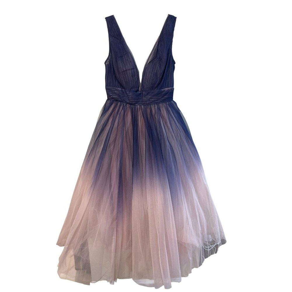 Mac Duggal Ombre Formal Midi Dress Tulle Size 6 NWT - Picture 2 of 7